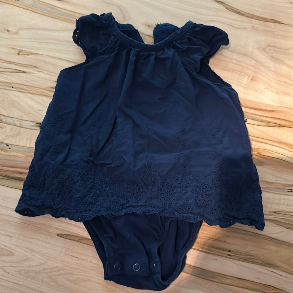 Carter’s Just One You Navy Blue Eyelet Dress